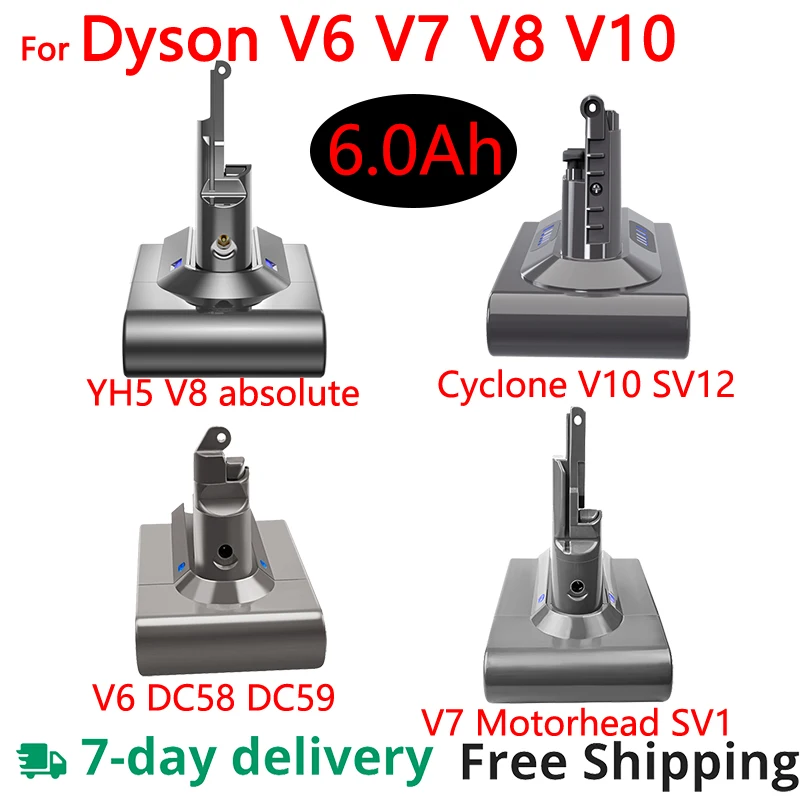 YH5 Battery For Dyson V6 V7 V8 V10 Battery SV10 SV11 SV12 SV09 Vacuum Cleaner Battery DC58 Battery for Sony Battery Cell