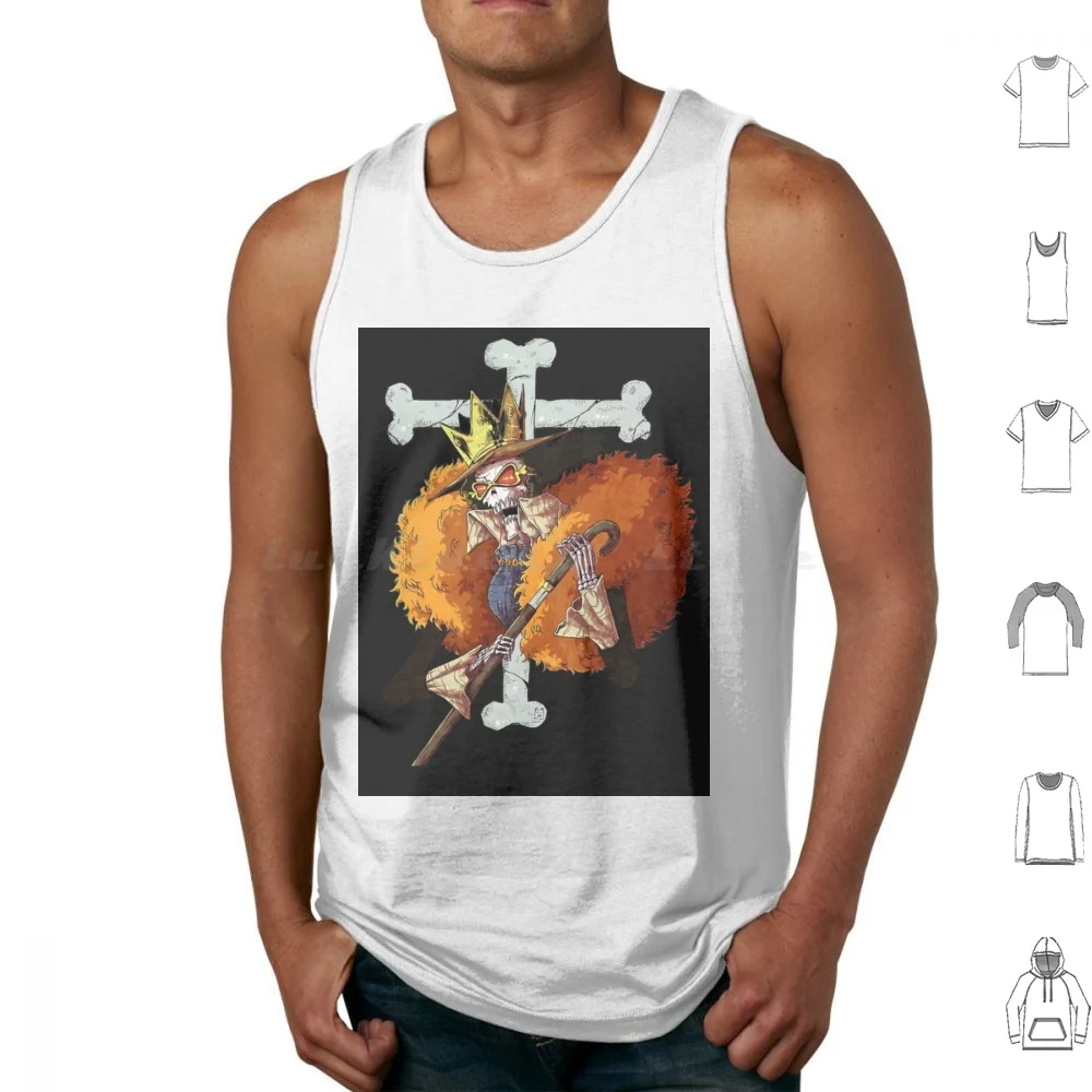 Brook | Soul King Tank Tops Vest Sleeveless Brook Soul King Bring Anime Manga Luffy Robin Sanji Usopp Chopper Monkey D Luffy
