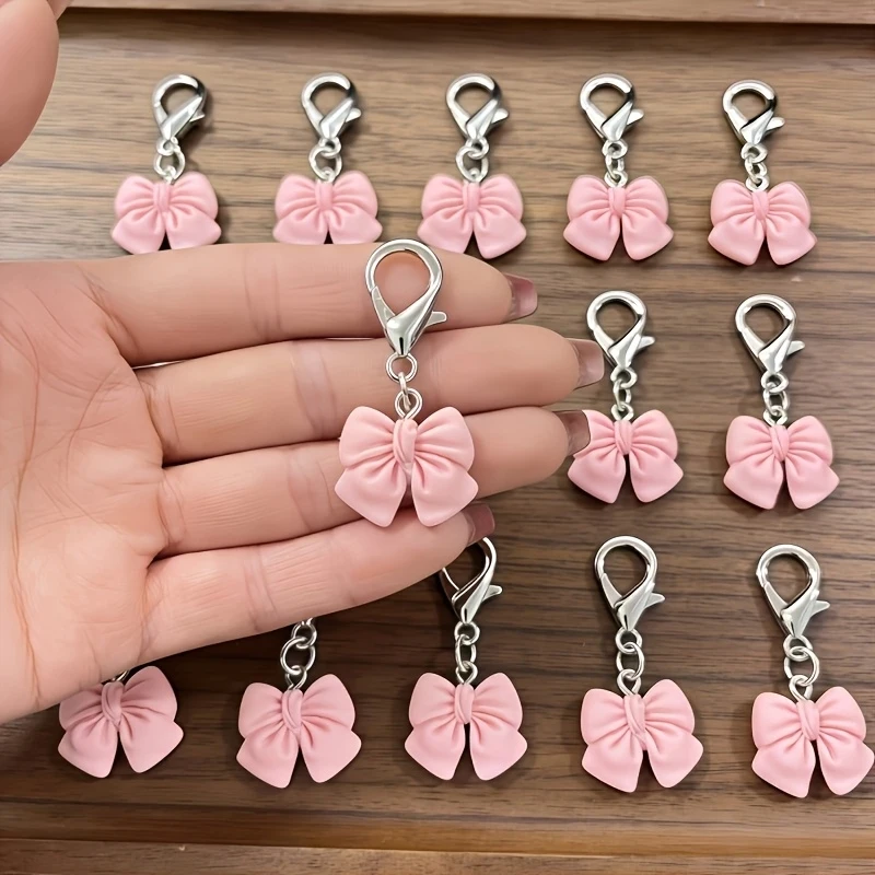 Lot de 20 porte-clés nœud rose – Cadeaux élégants pour les invités de la fête prénuptiale – Cadeau d'anniversaire pour femme en alliage de zinc