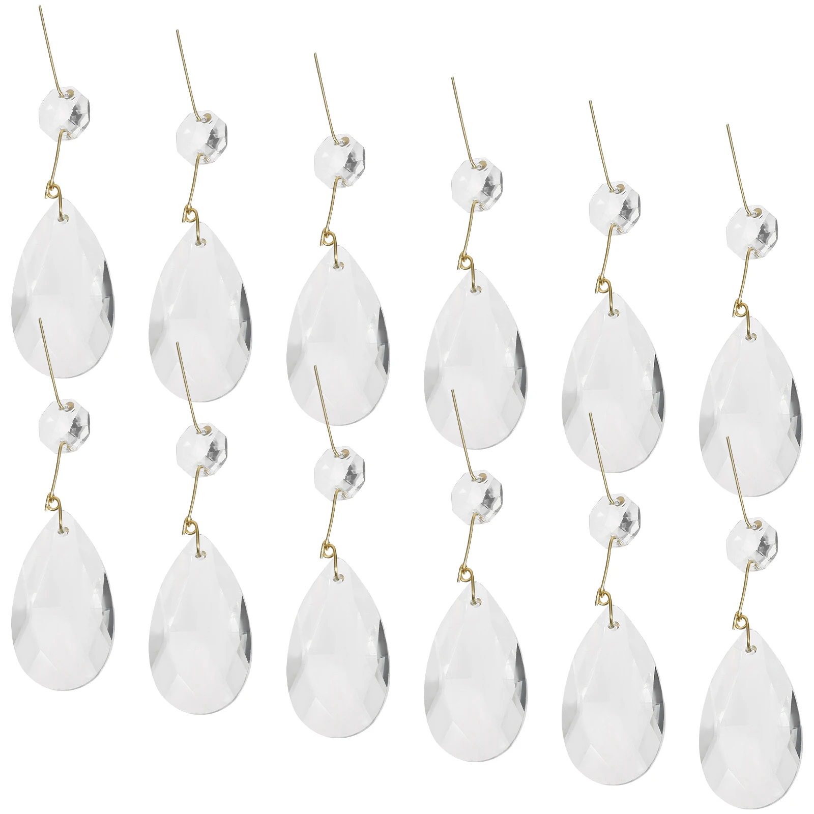 

15 шт., прозрачные хрустальные подвески-капли для ламп, проекты «сделай сам», свадебный подвесной декор, хрустальные бусины «Ловец солнца»
