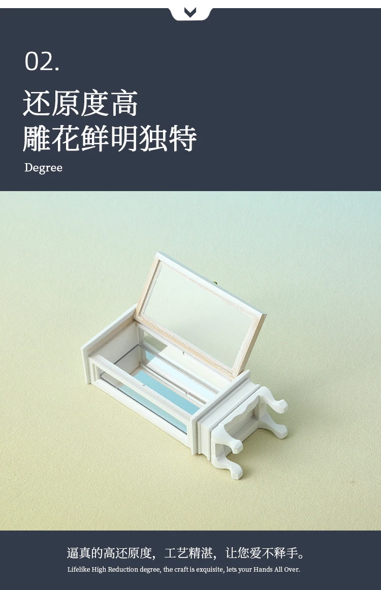 コンパクトなミニチュアホワイトディスプレイキャビネット、ドールハウス家具用、リビングルーム、寝室、書斎用のエレガントな収納ソリューション