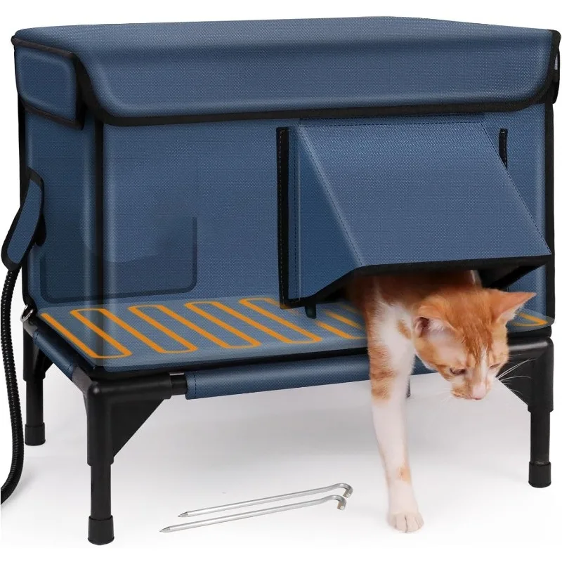 Cat Houses Outdoor Foldable Cats Houses Heating Insulation Windproof Cats Bed Pet Kitten Safety Sunproof Beds Product Waterproof