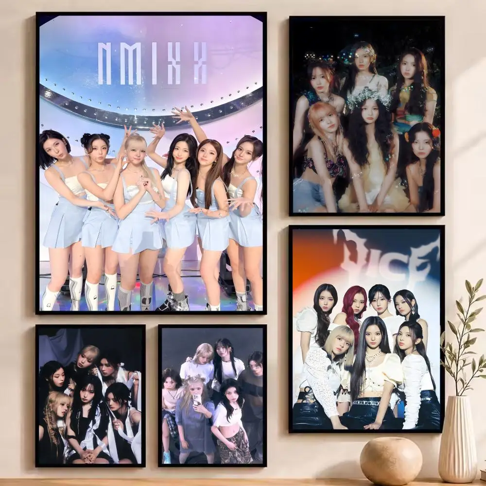 Korean Kpop Band N-NMIXX Poster Durable Painting Canvas Poster Wall Hanging Home Interior Decoration Art Mural Gift
