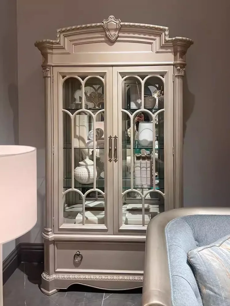 American wine cabinet dining side foyer display small wine against the wall living room multi-functional decorative cabinet