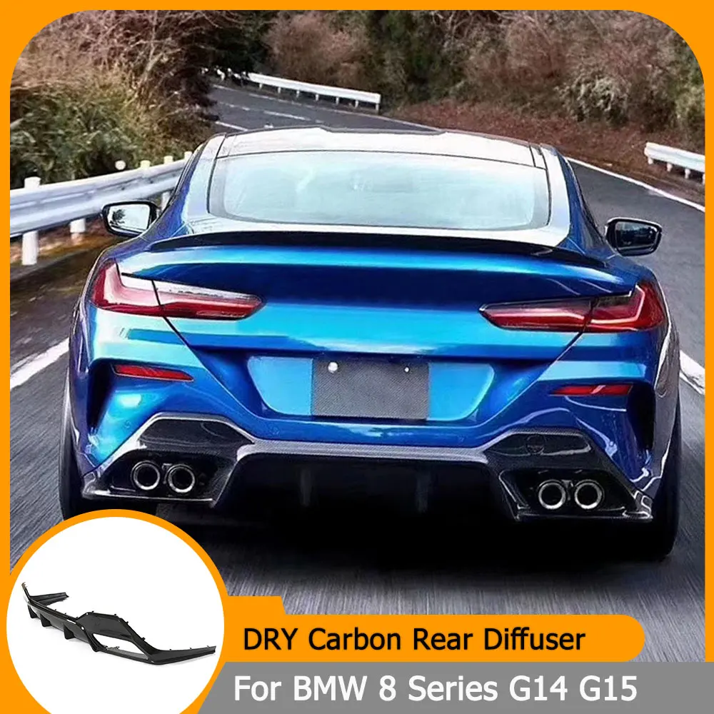 

Dry Carbon Car Rear Bumper Diffuser for BMW 8 Series G14 G15 M Sport 2 Door 2018-2022 Rear Diffuser Lip Spoiler