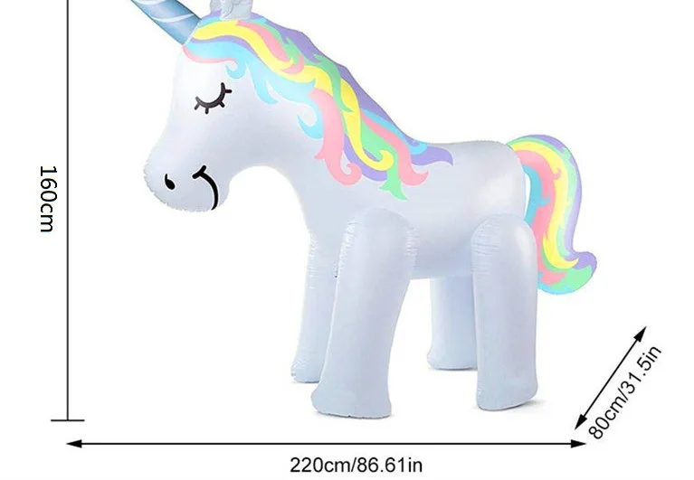 

Unicorn Sprinkler Inflatable Outdoor Yard Children and Adults Games Lawn
