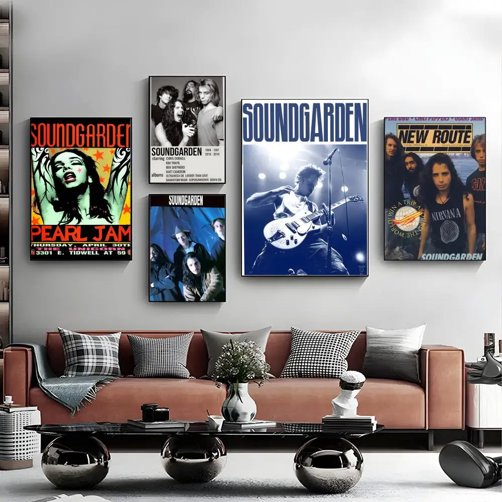 Band S-Soundgarden Poster Canvas Wall Art Print Poster Decorative Mural Home Decor Gift Unframed view 4