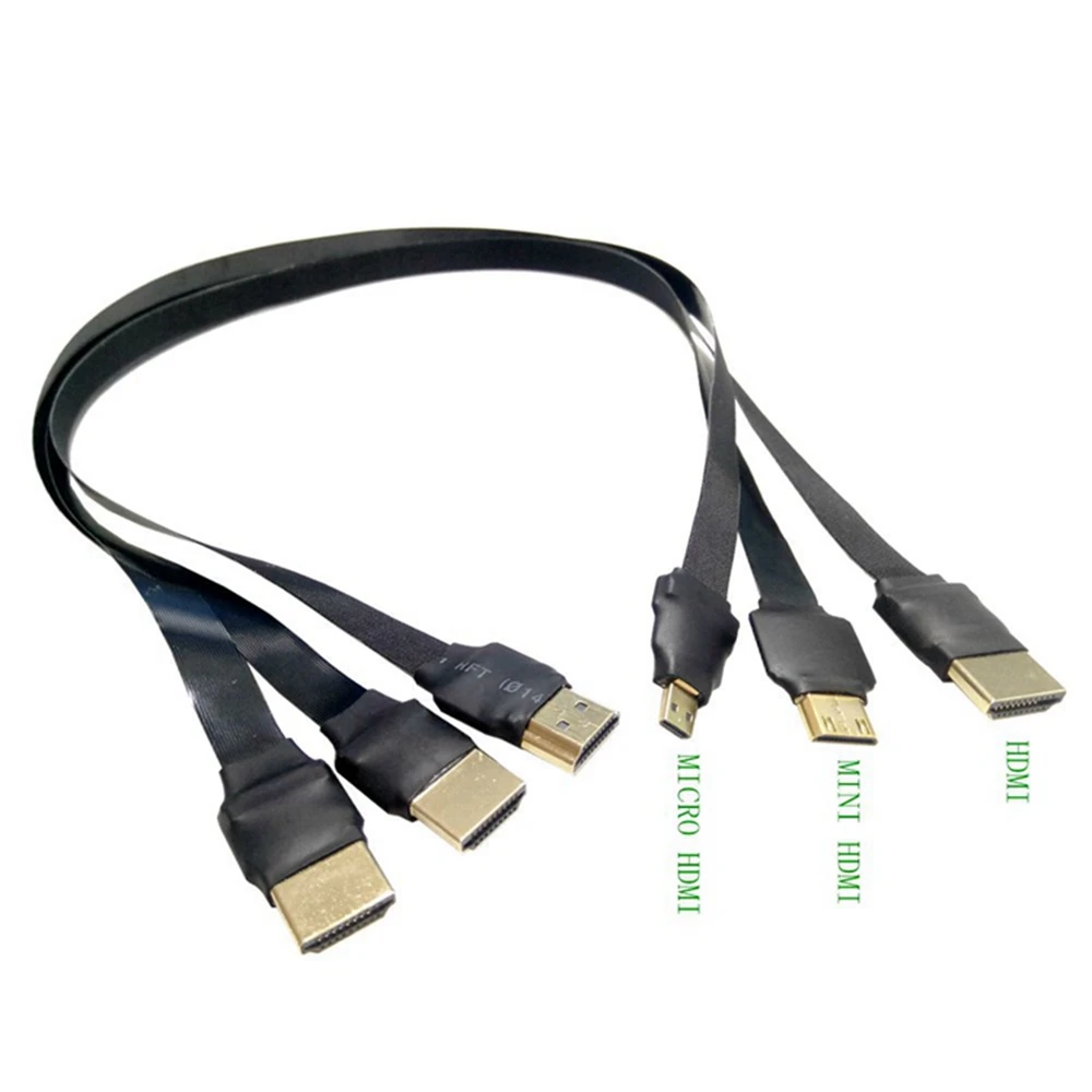 Mini HDMI standard for micro HDMI elbow camera, soft video cable, aerial cable, gimbal, FPV, and dedicated camera
