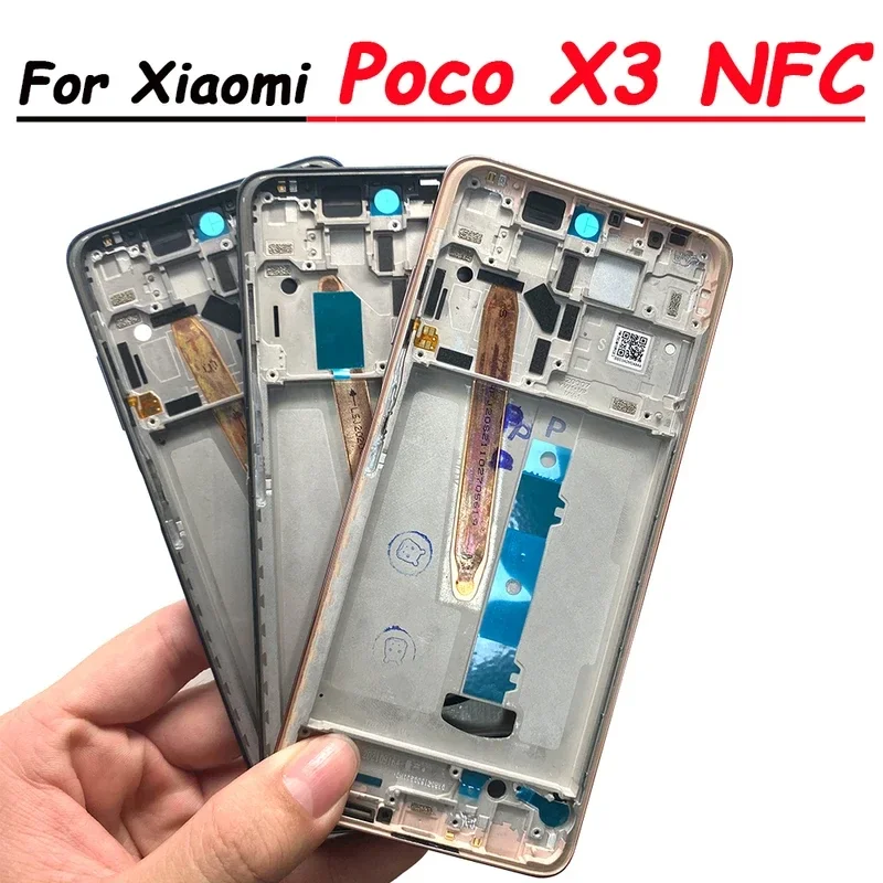 pop-metal-middle-frame-for-xiaomi-poco-x3-nfc-back-battery-cover-rear-housing-middle-frame-bezel-plate-repair