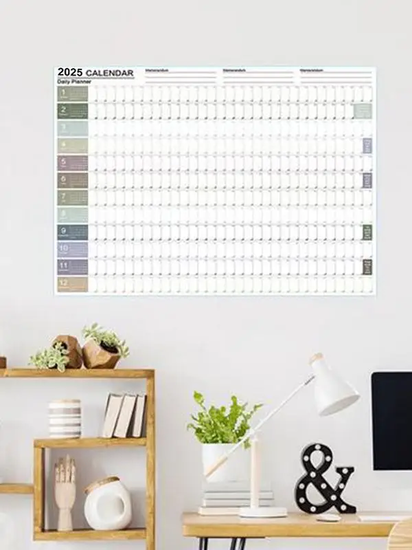 

2025 Wall Calendar Poster Calendar 2025 Year Planner 12-Month Planner To Do List Planner Target List Schedule For Planning