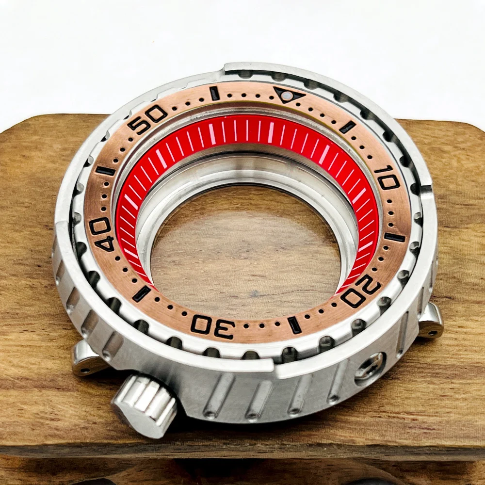 Mod Tuna Watch Case NH35 Case Fit For NH34 NH35 NH36 7S26 Movement Transparent Back Cover Men Diving Watch Case Spare Parts