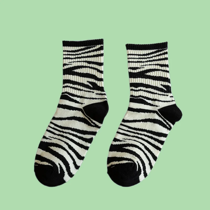 Chaussettes de dehors Décontractées pour Étudiant, Noir et Blanc, Style Japonais, Assorties avec Tout, Nouvelle Collection Printemps et Été, 3/6 Paires