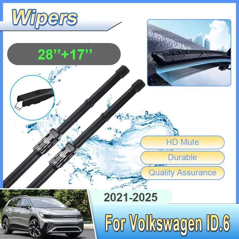 

Car Front Wipers Blade For Volkswagen ID.6 Accessories 2025 2021 -2025 Clean Noise Reduction Windshield Brushes Car Accessories