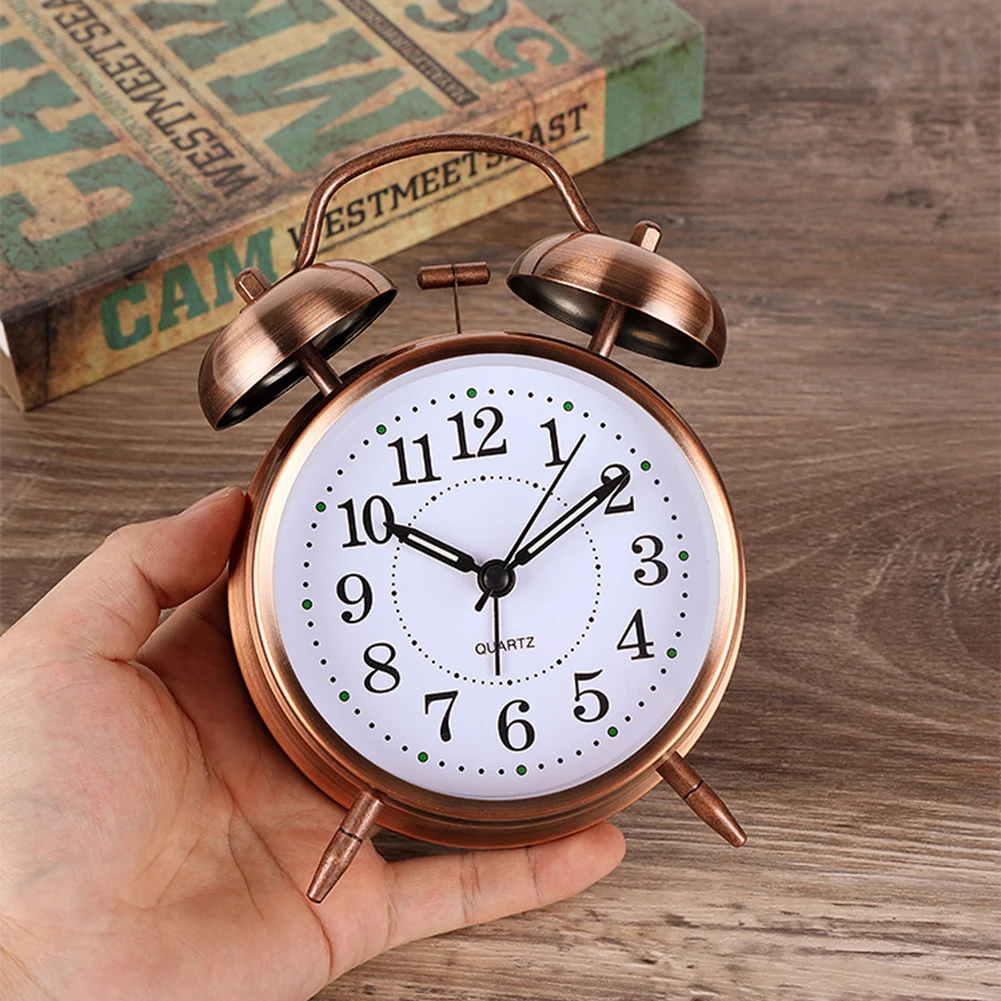 Vintage Tabletop Clock With Silents Sweep Movement Multifunctional Table Clock For Nightstand Desk Bookshelf