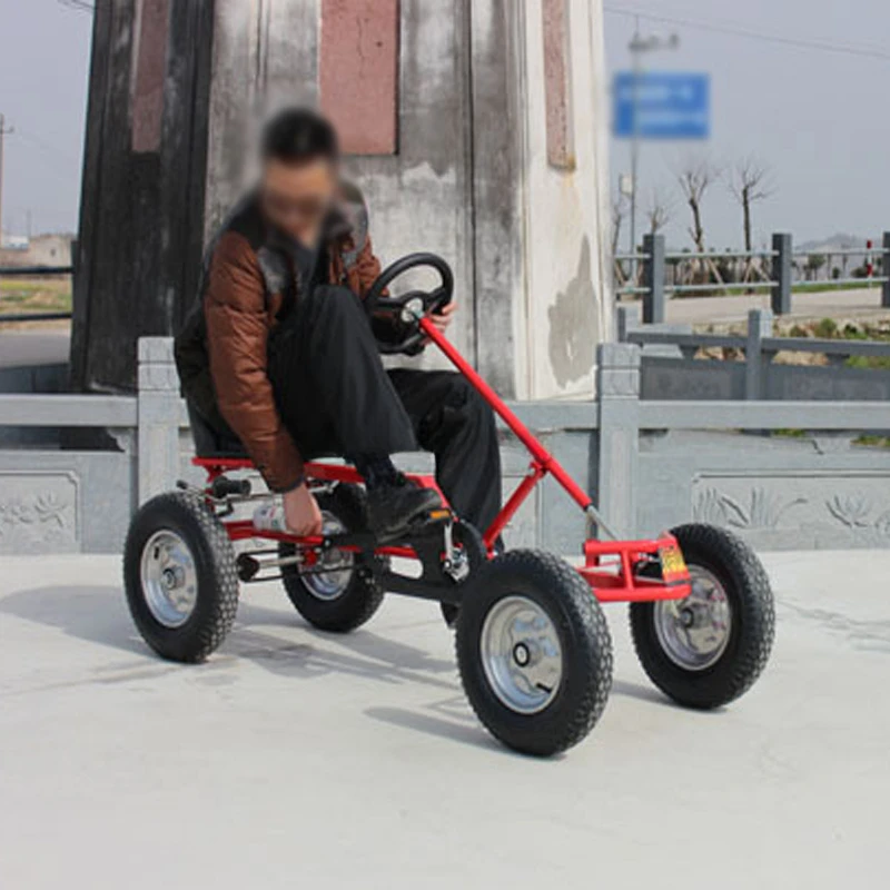 High quality customized style plastic four wheel heavy duty pedal adult racing go kart