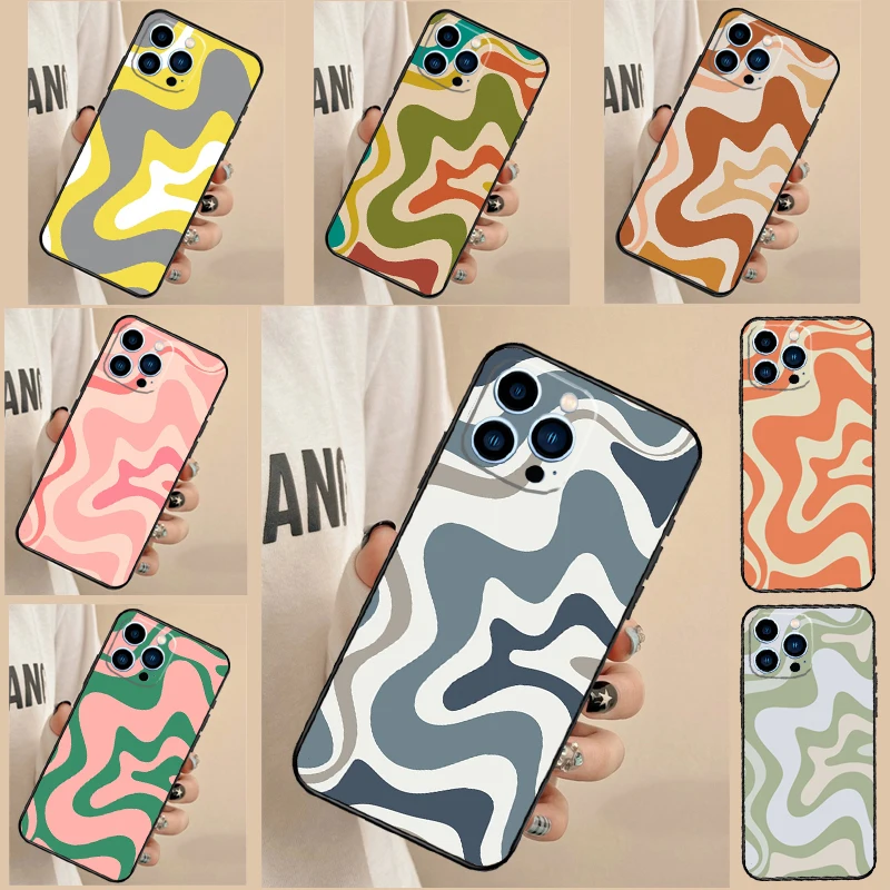 Liquid Swirl Beige Sage Green Case For Samsung Galaxy S26 Ultra S20 S21 S22 S23 S24 S25 Ultra S10 Plus S25 FE Cover Shell