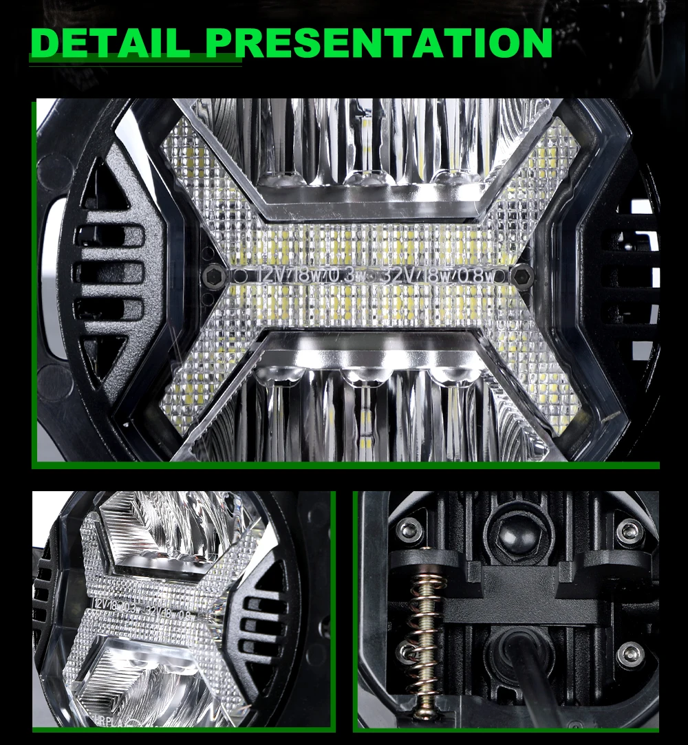 Luces antiniebla LED para coche, lámpara antiniebla de 60W y 4 pulgadas con DRL para Jeep Wrangler JL JLU Sport Rubicon Sahara 2018-2023 Emark E24, 1 par