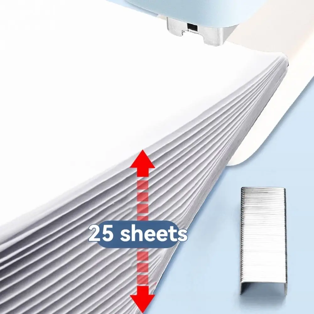 360-degree Rotating Desktop Stapler Metal Simple Labor-Saving Stapler Portable Up To 25 Pages Paper Stapling Machine