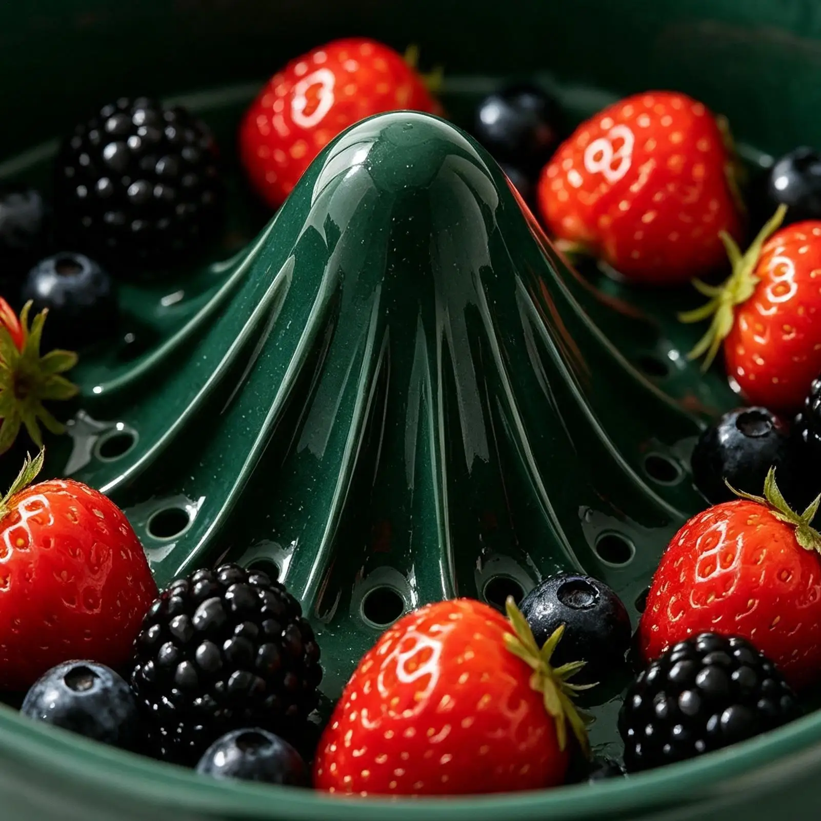 Fruit Washing Bowl With Strainer Swirling Water Flow Ceramic Basket With Drainage Holes Fruit Cleaner Bowl For Salad Prep Food