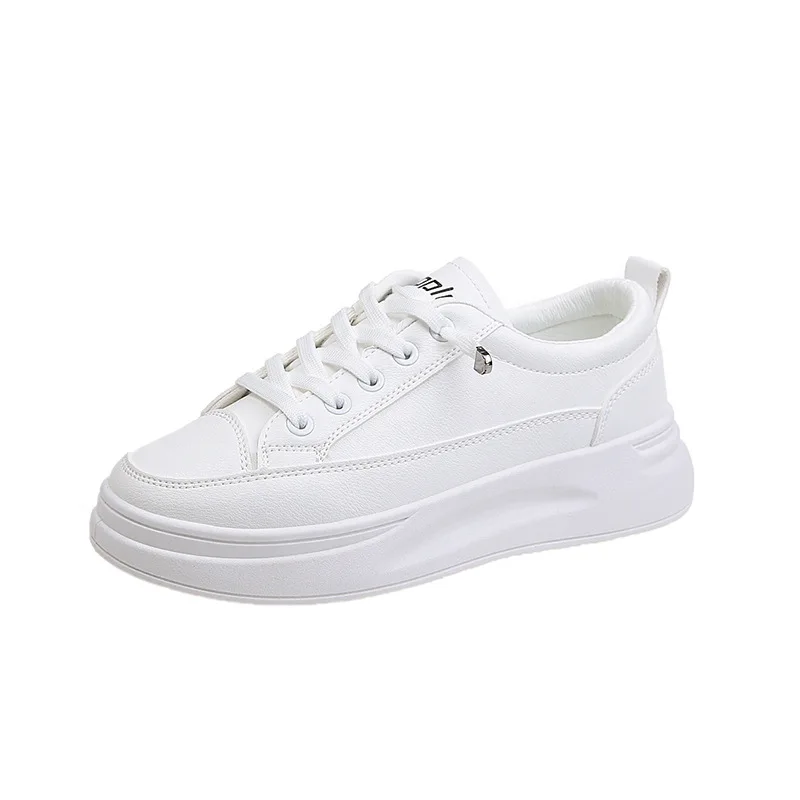 Fashion Sneakers Women Shoes Young Ladies Casual Shoes Female Sneakers Brand White Shoes Thick Sole 3cm A2375