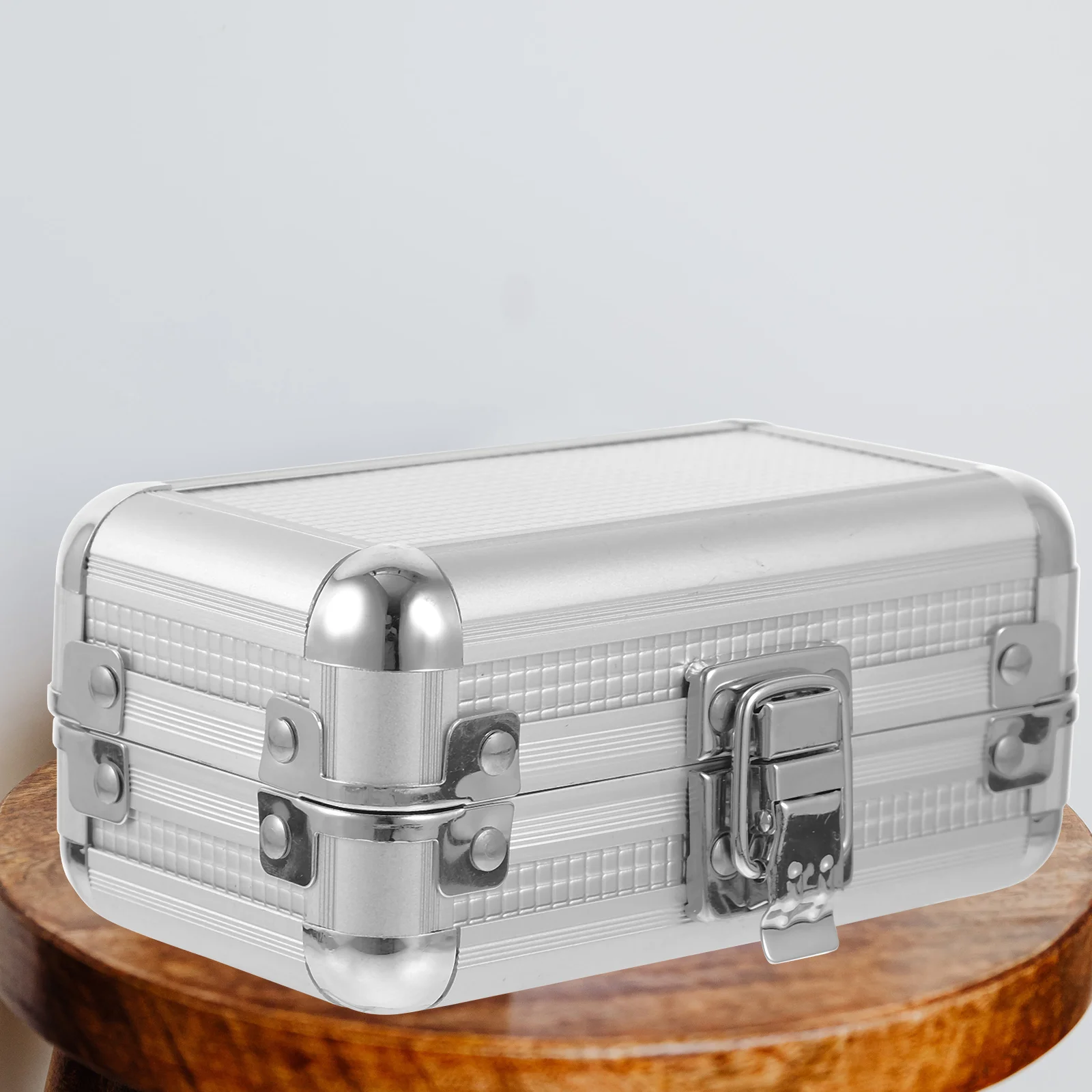

Filter Box Small Aluminum Case with Foam Telescope Holder Storage Lens Alloy Iron Camera