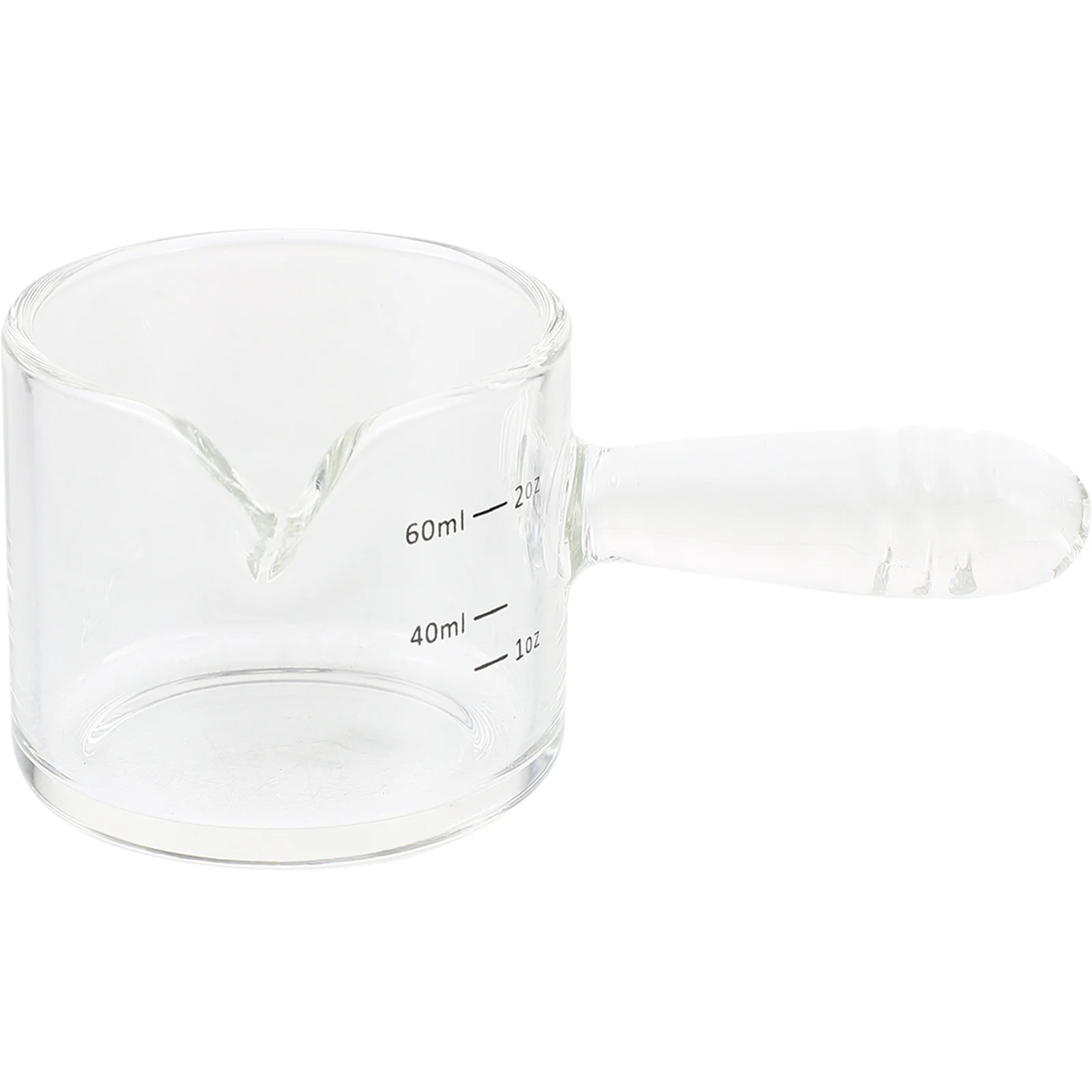 

Clear Double Spouts Glass Pitcher Measuring Cup Stylish Multi-Functional for Coffee Milk Household Use with Handle