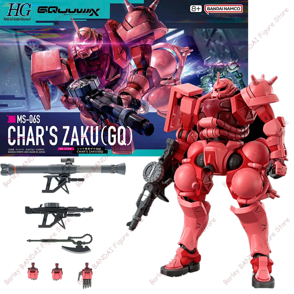

Original In Stock BANDAI Mobile Suit Gundam GQuuuuuuX HG 1/144 CHARS ZAKU(GQ) Anime Action Figures Assembly Model Toys Gifts