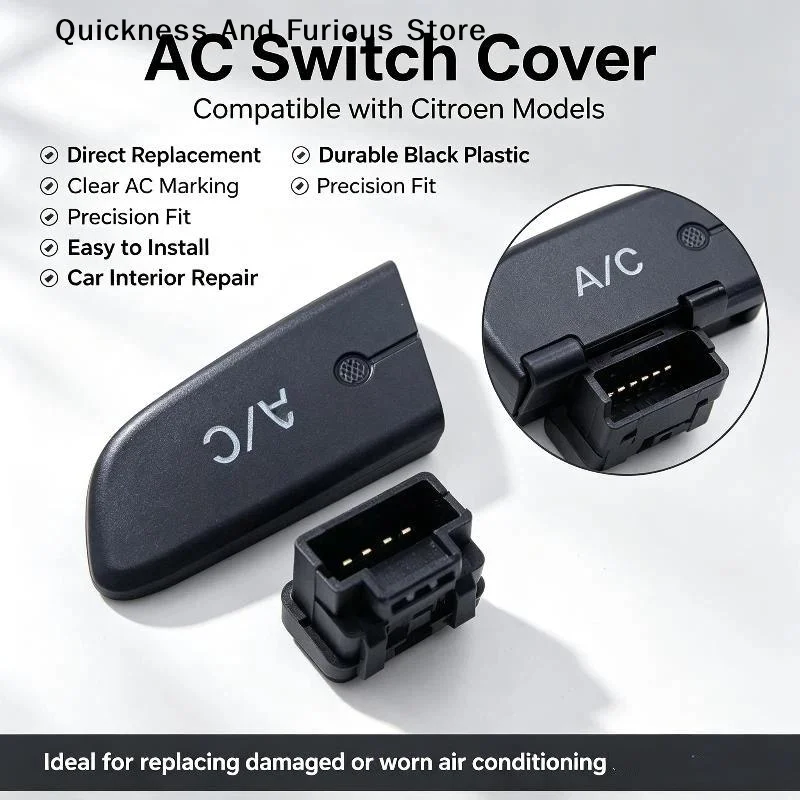 【MO】Car AC Control Switch With Durable ABS Construction Stable Performance For Car AC Repair Replacement