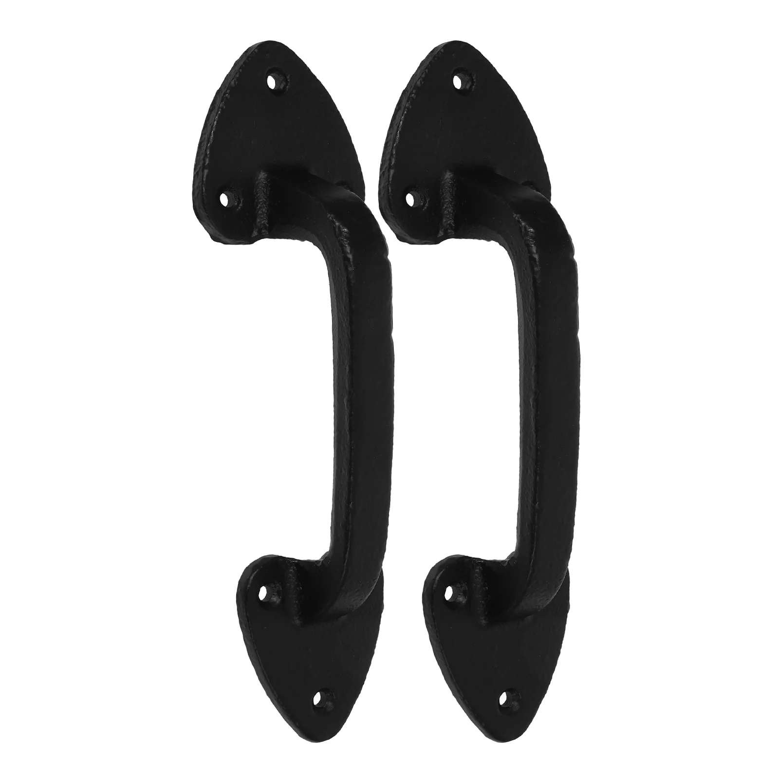 

2Pcs Barn Door Handle Iron Industrial Garage Door Pull Shed Gate Handle Outdoor Wooden Fence Hardware Black Gate Handles