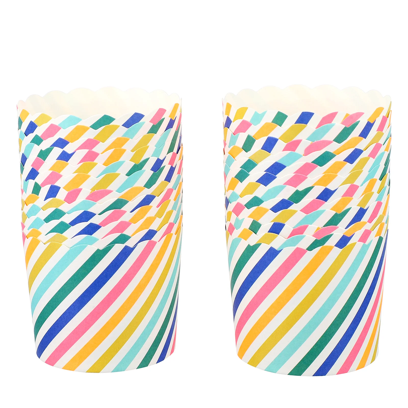 

48 Pcs Striped Cupcake Liners Disposable Baking Cups for Muffins Bread Grease Proof Home Bakery Use Heat Resistant Even Baking