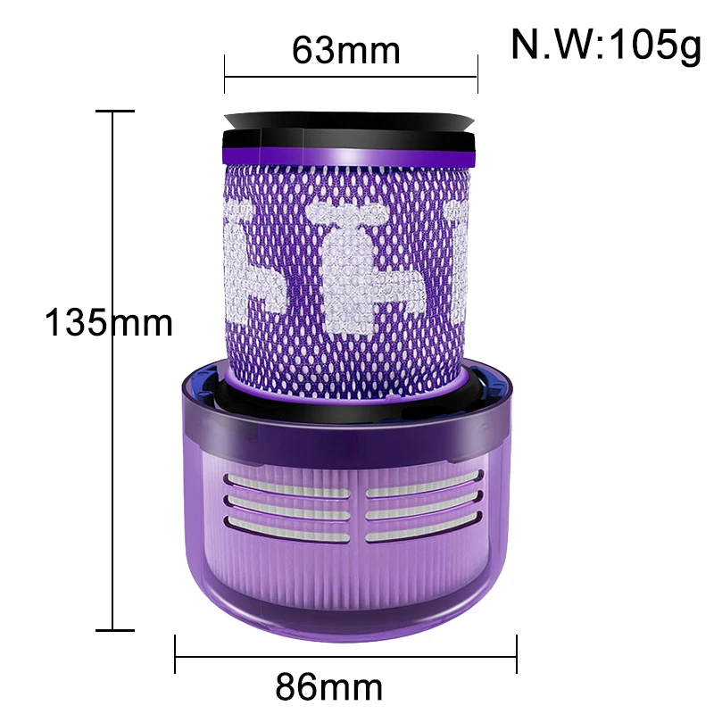 Compatible Filter for Dyson V12 Slim SV20 HEPA Filter For Dyson V12 Detect Slim Replacement Kit Vacuum Cleaner Part Accessories image 2