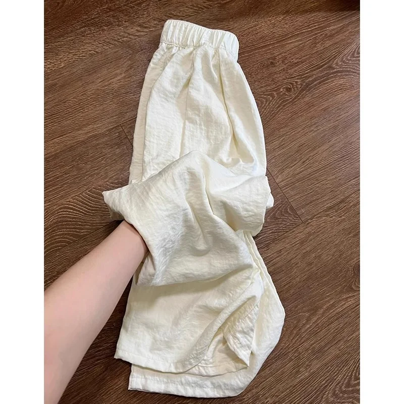 Casual pants for office workers, comfortable commuting wide-leg athletic pants