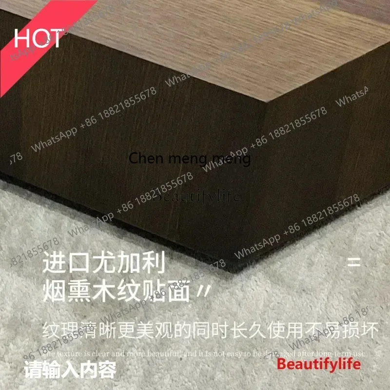 New style New Italian minimalist inverted triangular square coffee table wabi-sabi wind with turntable edge table ss 8617