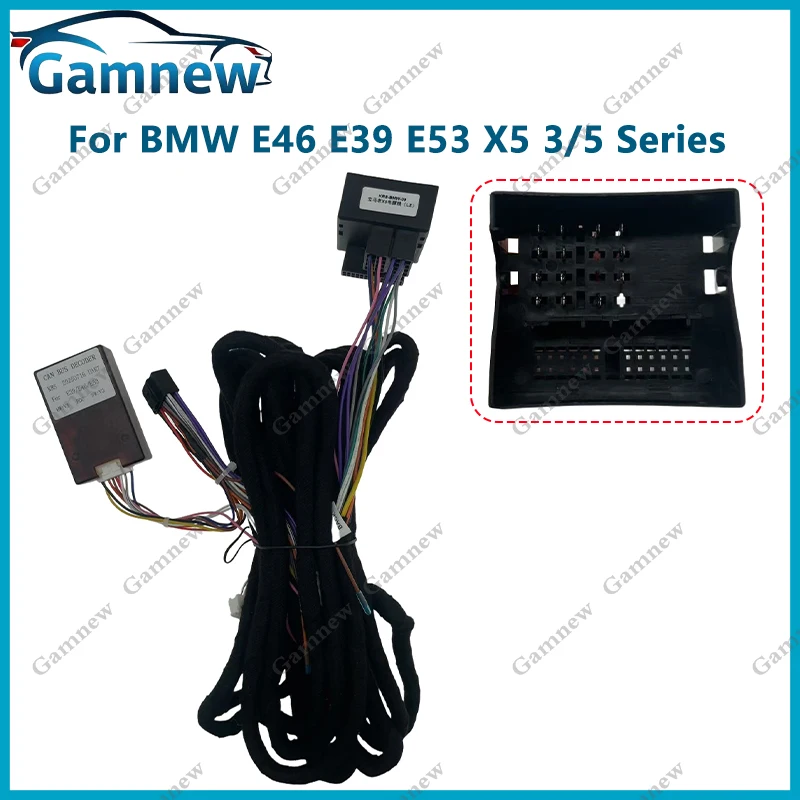 

Автомобильный 16-контактный адаптер жгута проводов Canbus Box декодер Android радио 6 м кабель питания для BMW E46 E39 E53 X5 3/5 серии