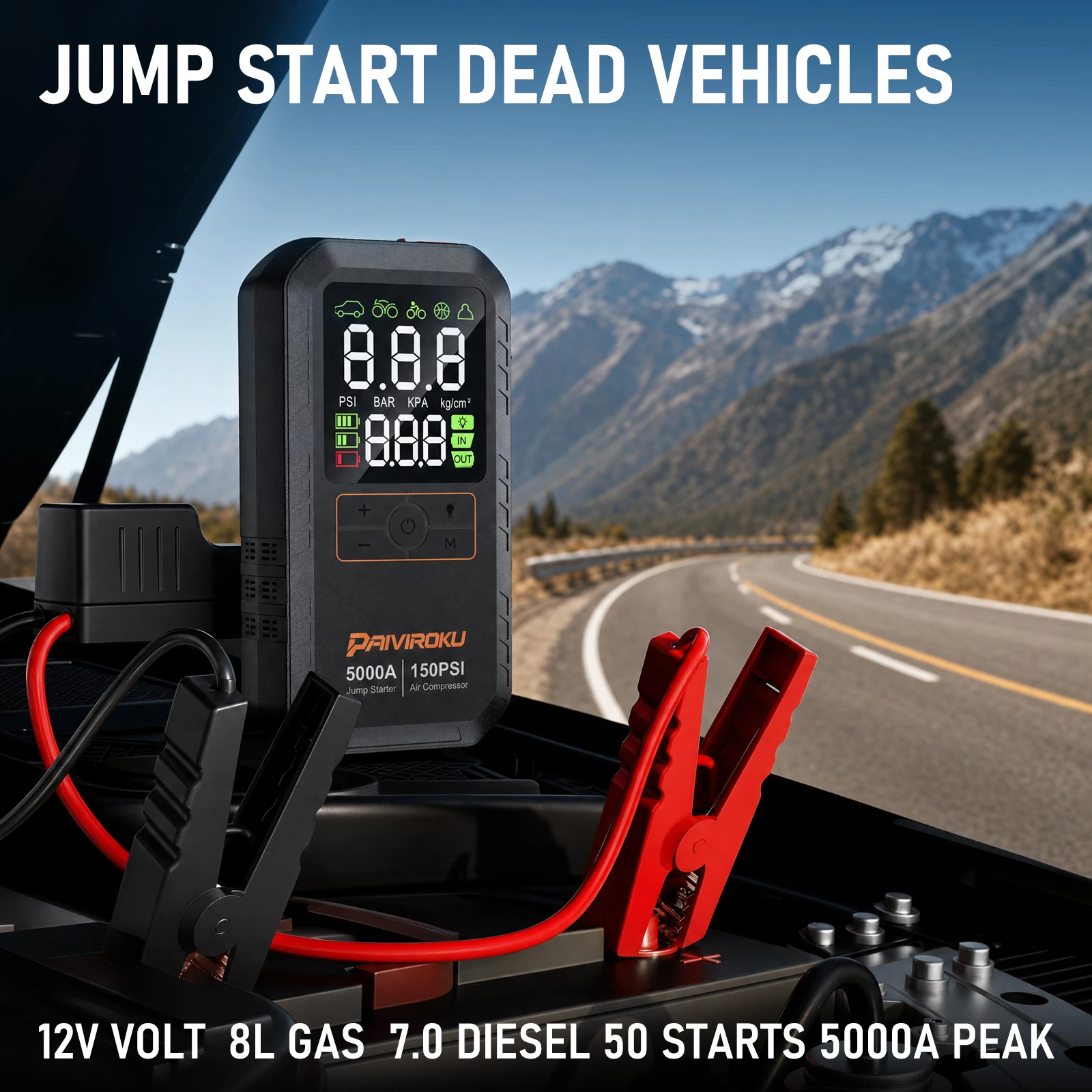5000A Car Battery Jump Starter - Portable Jump Starter review and price