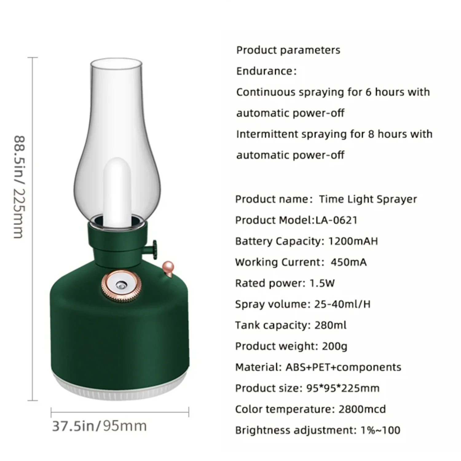 الرجعية الترطيب الوقت ضوء غرفة نوم USB ضوء الليل RGB الملونة المحيطة ضوء صغير سطح المكتب الروائح المرطب