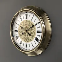 Retro American Home Living Room Silent Large 18 inch Hanging Clock Quartz Clock Home Decoration