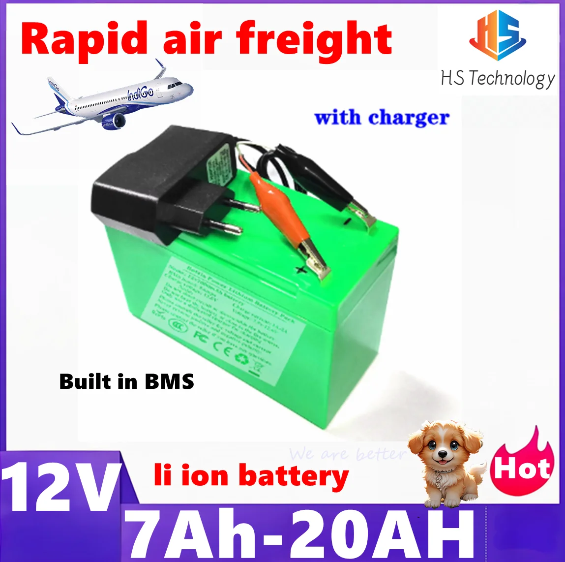 

12V 7Ah 8Ah air transport 10Ah 12Ah 15Ah 20Ah li ion battery for sprayer scale Access control children toy airplane+1A charger