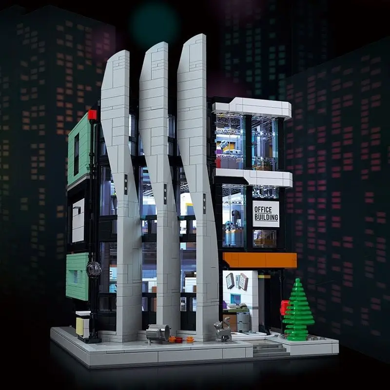 3828PCS Ufficio Edificio MOC Modello Building Block Set Creativo Street View Casa Modulare Mattoni di Montaggio Giocattoli FAI DA TE Regali Per I Bambini