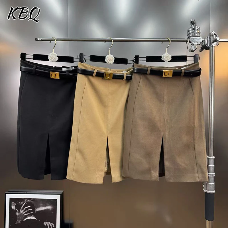 

KBQ Элегантное однотонное платье со сращенными ремнями, шикарное платье с разрезом для женщин, темпераментное утягивающее повседневное платье с высокой талией, женский модный стиль, новинка