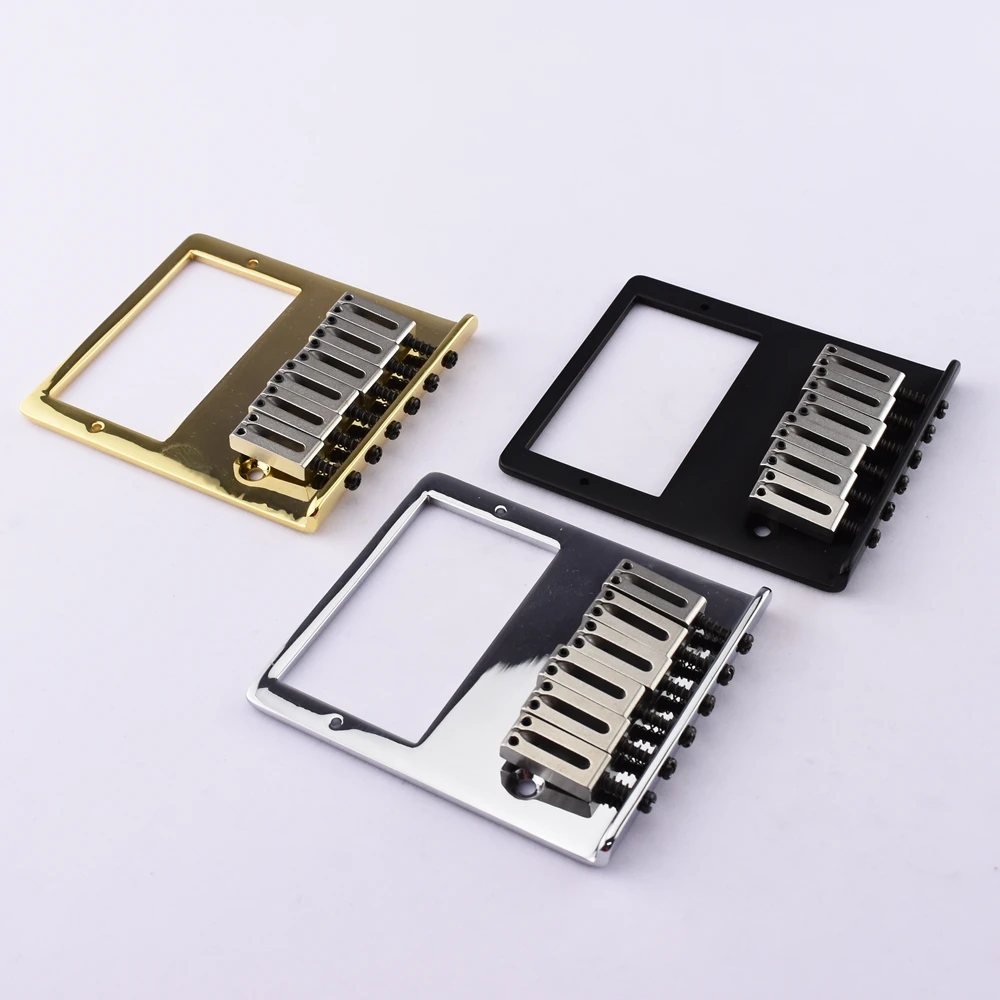 

1 Set Super Quality Humbucker Pickup Fixed Electric Guitar Bridge Stainless Saddle Brass Plate (BK/GD/CR) - Made in Korea