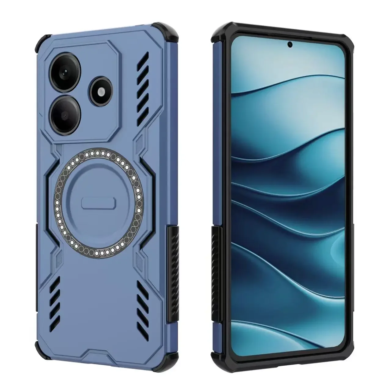 

For Redmi K70 E POCO X6 X7 Pro Case Magsafe Wireless Charging fundas lens armor Sockproof protect Cover for Redmi Note14 4G 5G