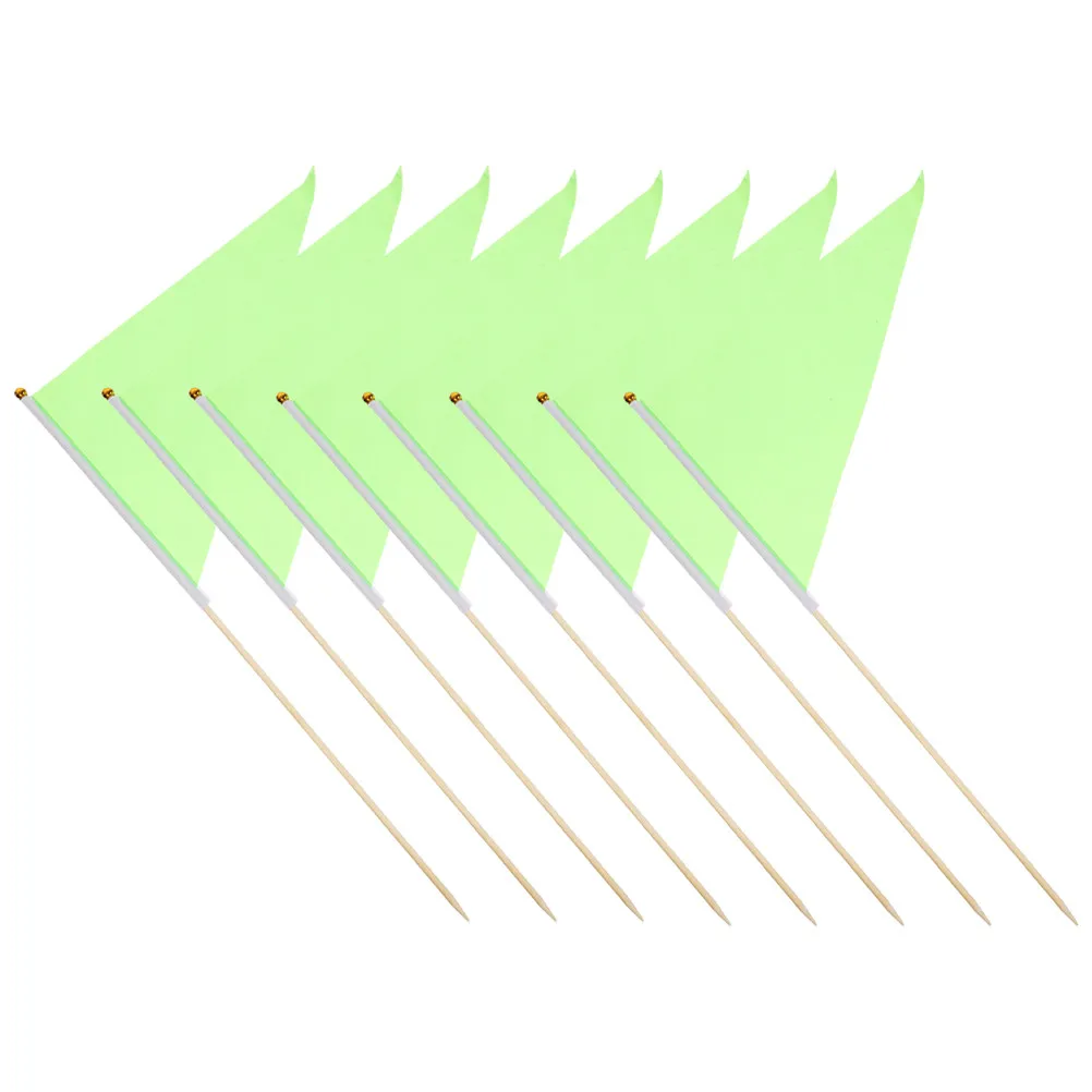 

8Pcs Weather Resistant Garden Marker Flags Bamboo Polyester Triangular Lawn Yard Marking Flags Sprinkler Identification Lawn