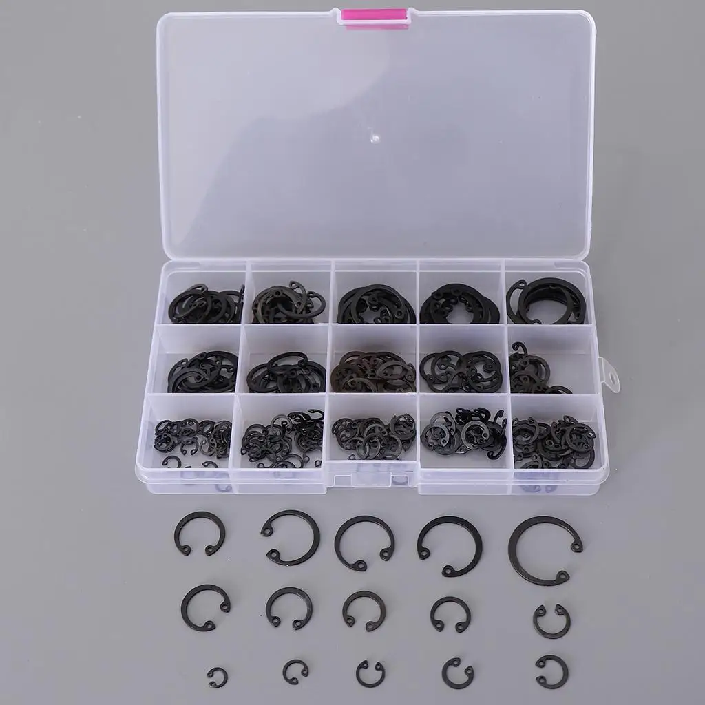 Set da 175 pezzi Anello di fissaggio esterno 15 tipi di metallo con