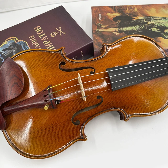 

4/4 Violin Professional Musical Instrument Hand Made Violin with Carbon Bow case