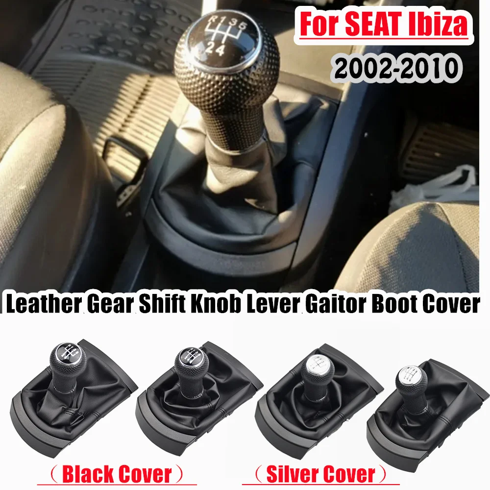 For SEAT Ibiza 2002 2003 2004 2005 2006 2007 2008 2009 2010 Unique Stylish 5/6 Speed Gear Shift Knob Gearstick Gaiter Boot