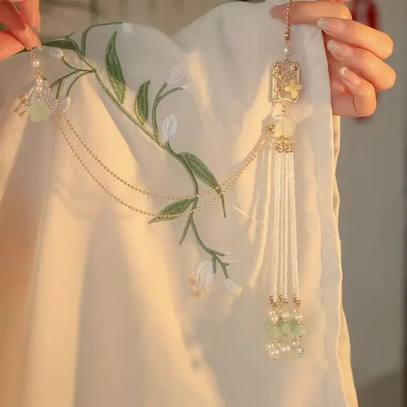 Pressed Tea Clothes Ancient Style Clothing Hanging Decorations Temperament Daily Brooch Chest Decoration