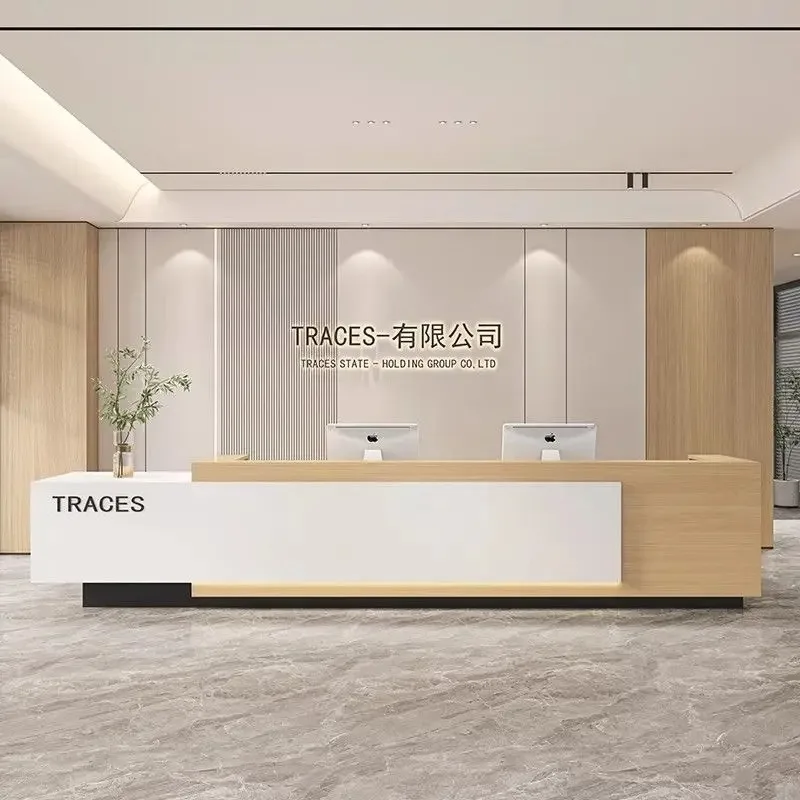 Simple Modern Painting Property Office Company Hotel Lobby Bar Cabinet Front Desk Reception Cashier