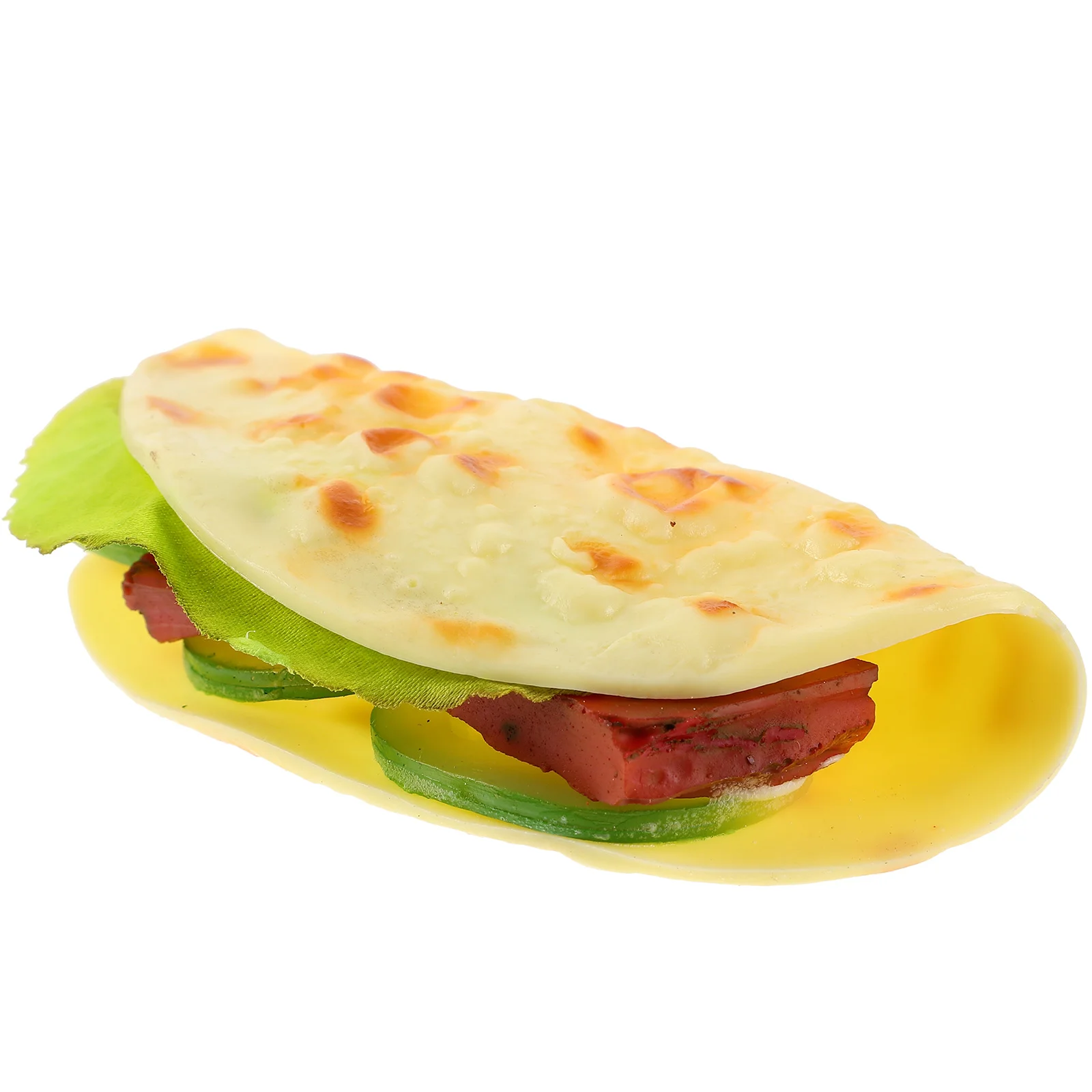Simulated Pancake Hand Taco Model Food Breakfast Shooting Decorative Display Props (meat Vegetable Pie) PVC Fake