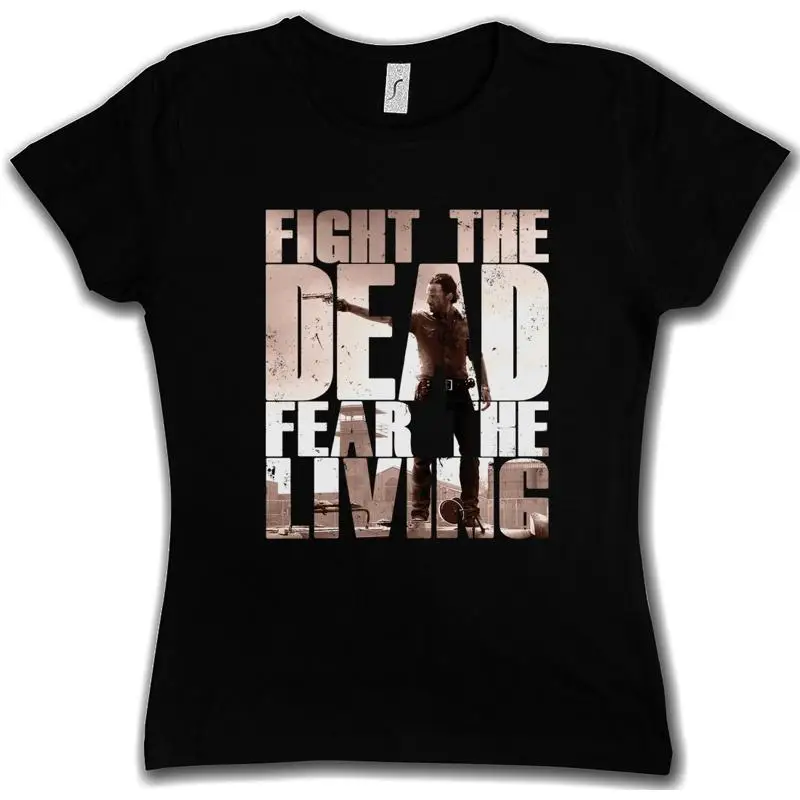Fight The Dead Fear Viving I Girlie Donna Shirt Walking Tv